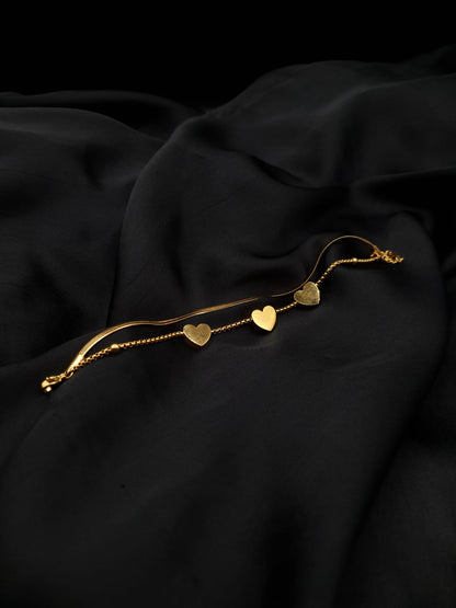 Triple Heart Stainless Steel Bracelet
