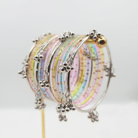 Traditional Raindrop Bangles & Ghungru Kara Set