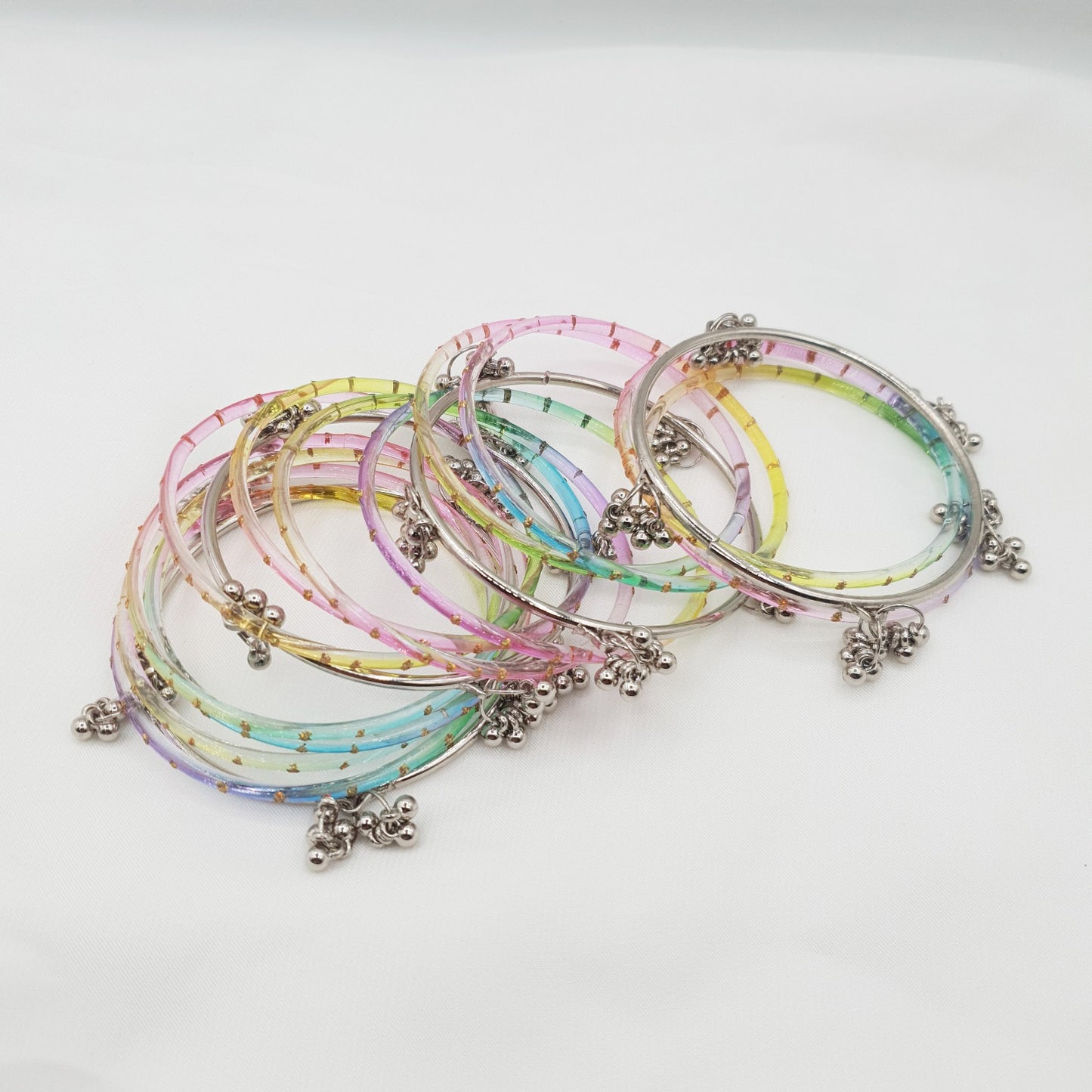 Traditional Raindrop Bangles & Ghungru Kara Set