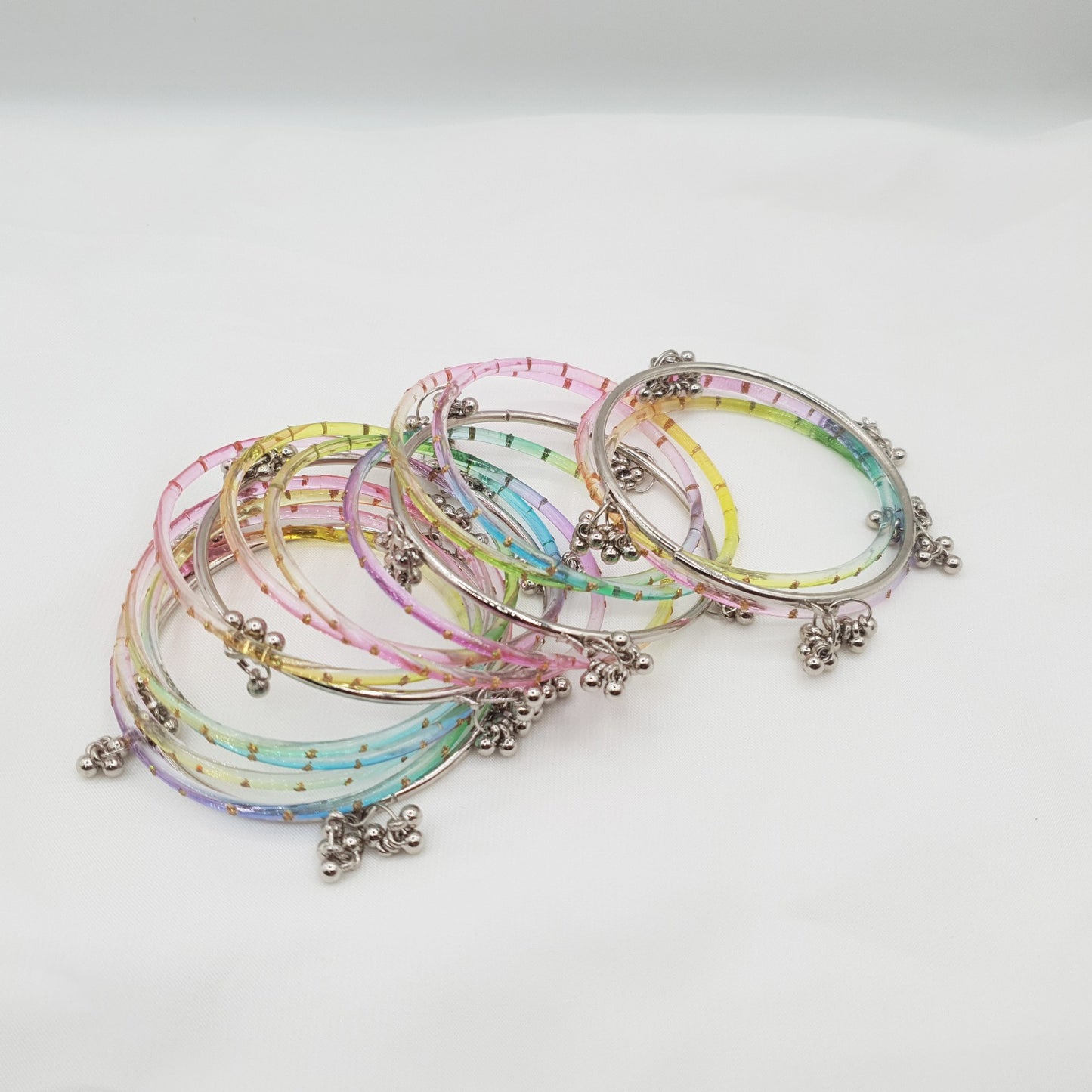 Traditional Raindrop Bangles & Ghungru Kara Set