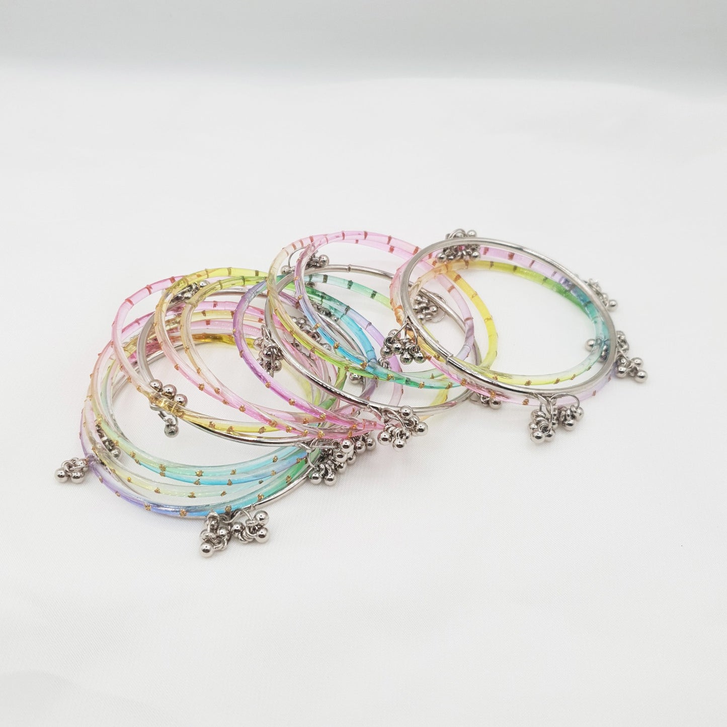 Traditional Raindrop Bangles & Ghungru Kara Set