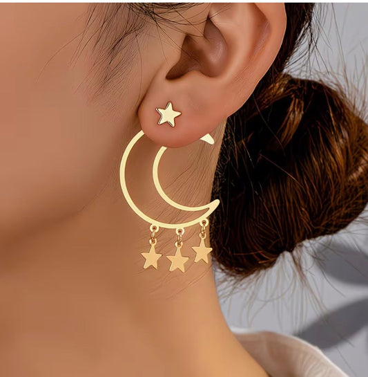 Celestial Star Hoop Earrings