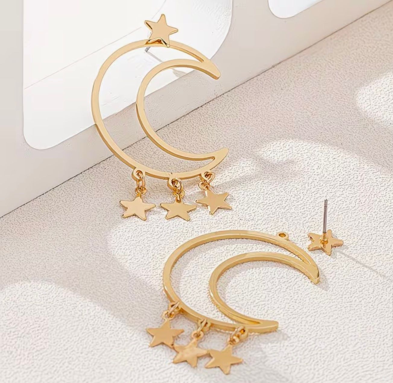 Celestial Star Hoop Earrings