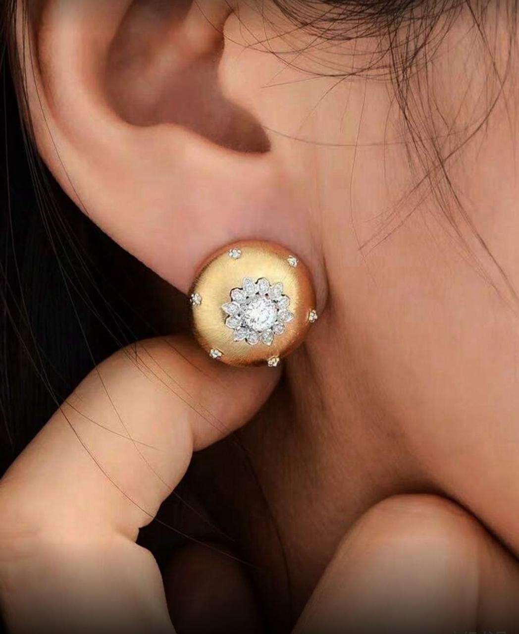 Elegant Round Statement Studs