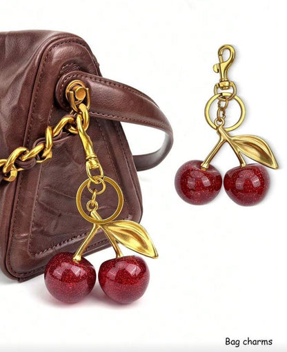 Red Cherry Keychain