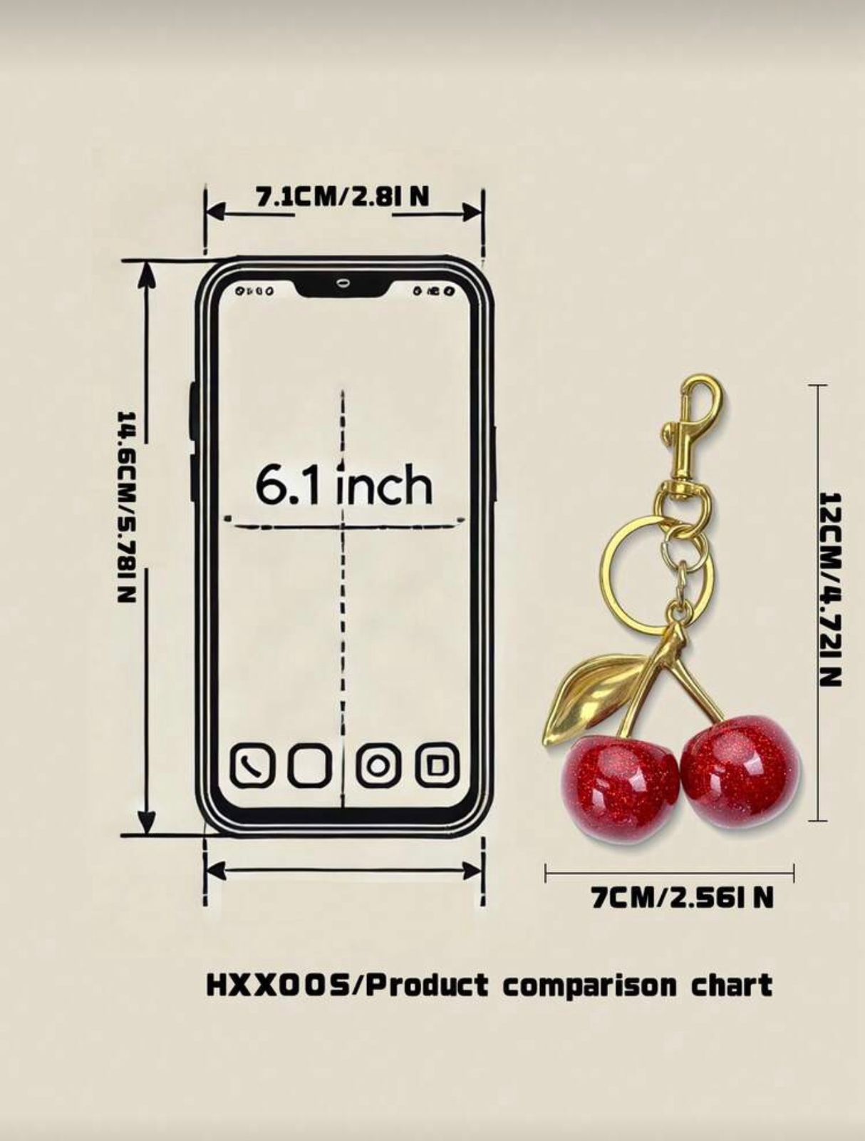 Red Cherry Keychain