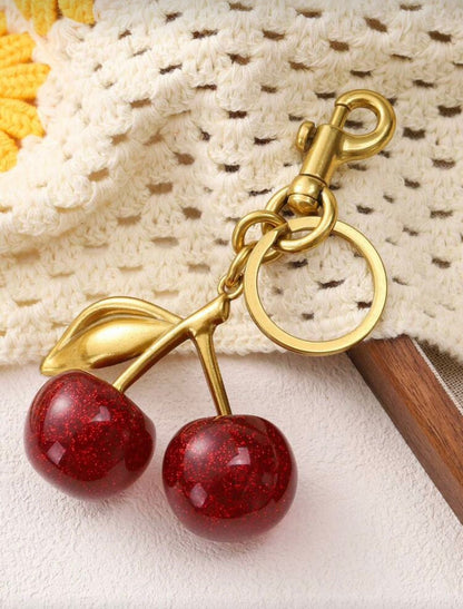 Cute Cherry Key Ring for Bags & Car Keys