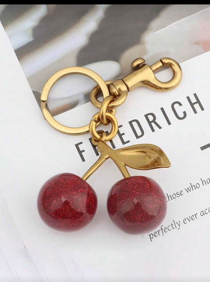 Cute Cherry Key Ring for Bags & Car Keys