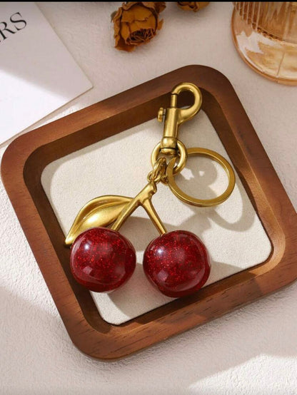 Cute Cherry Key Ring for Bags & Car Keys