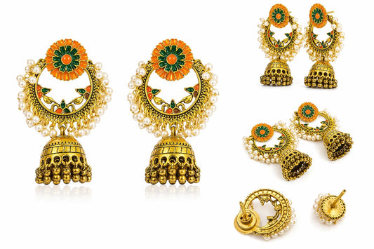 Handcrafted Antique Gold Jhumka