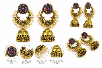 Handcrafted Antique Gold Jhumka