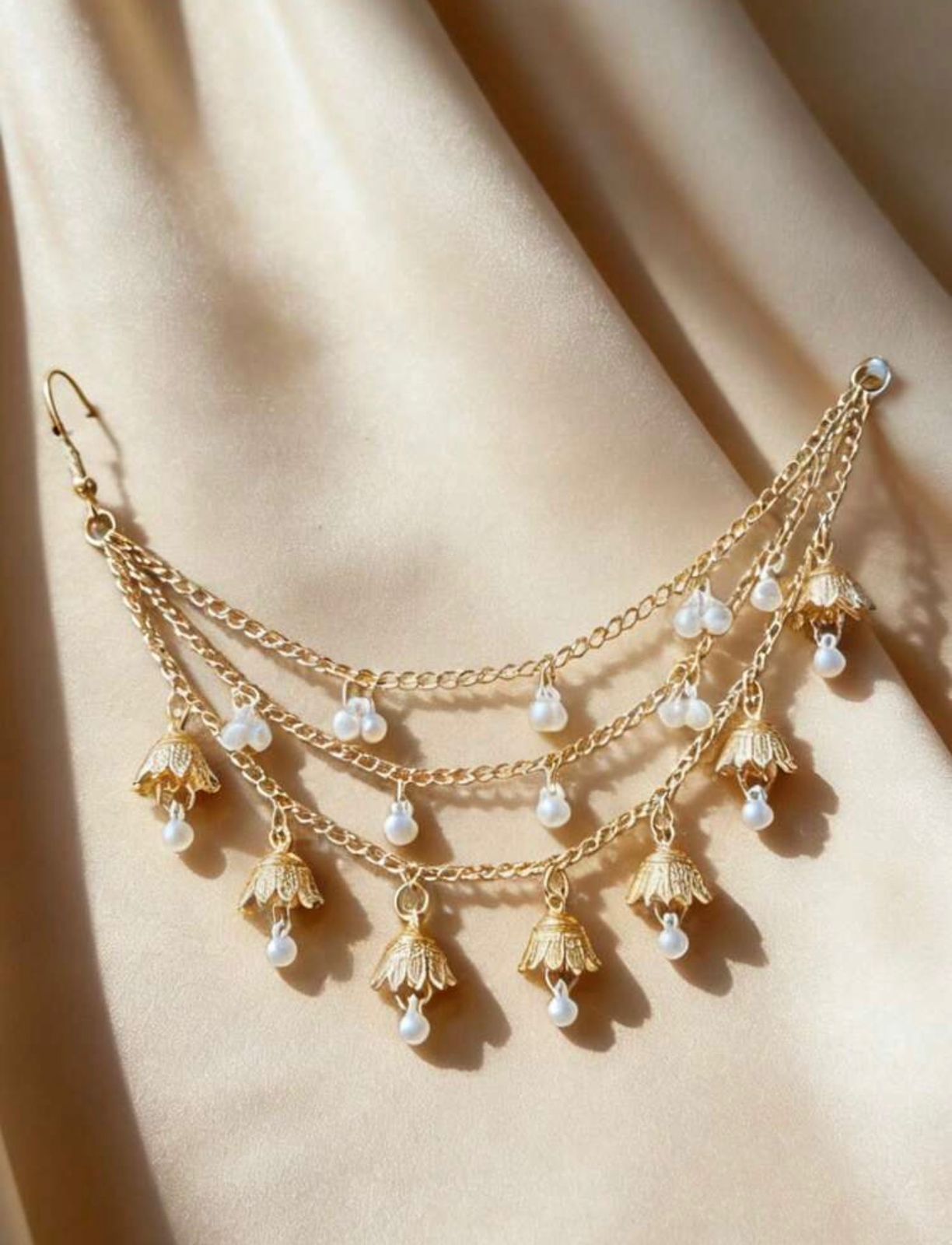 Layered Pearl Drop Chain Sahara&nbsp;