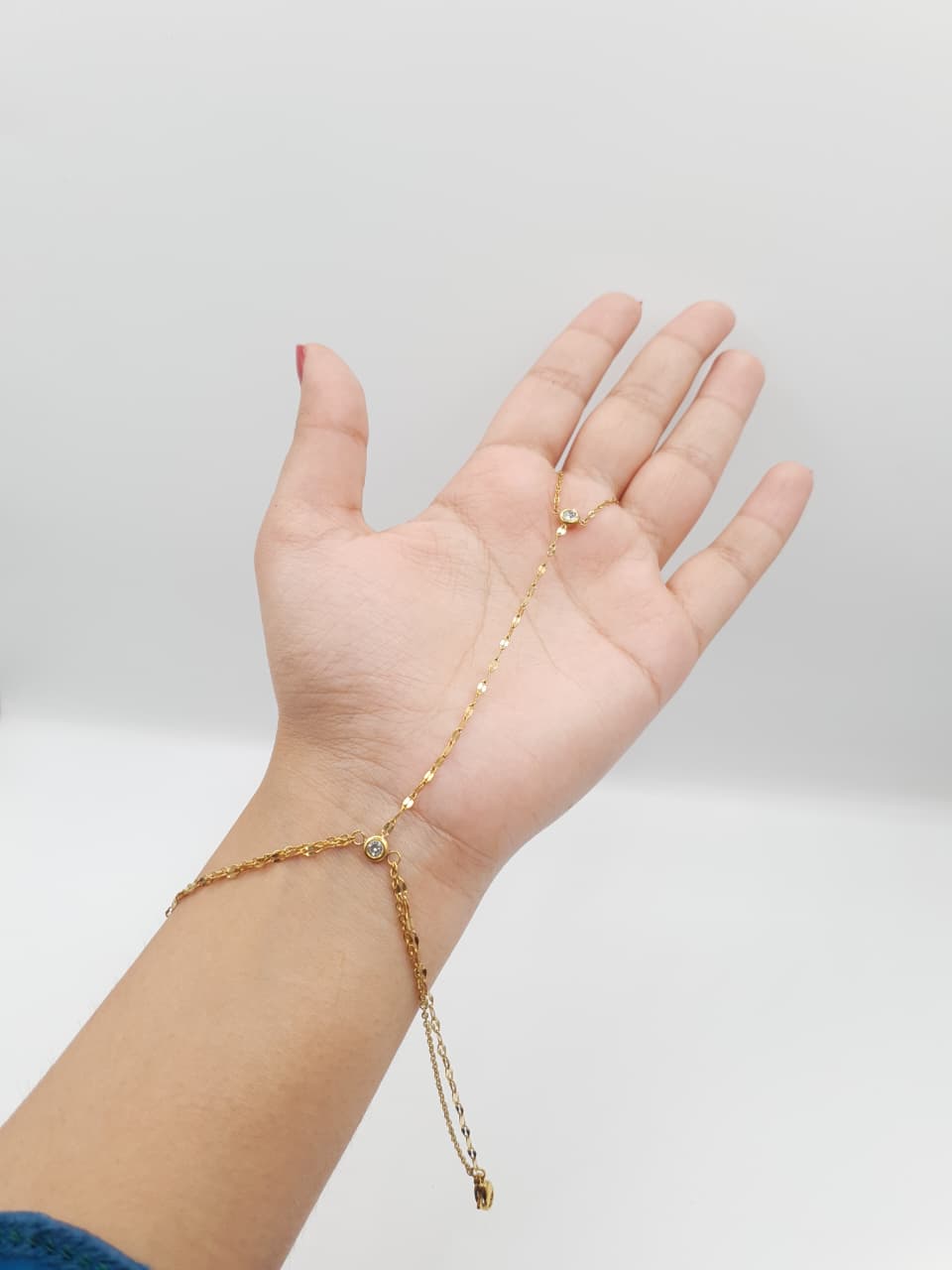 Delicate Gold Hand Harness Bracelet