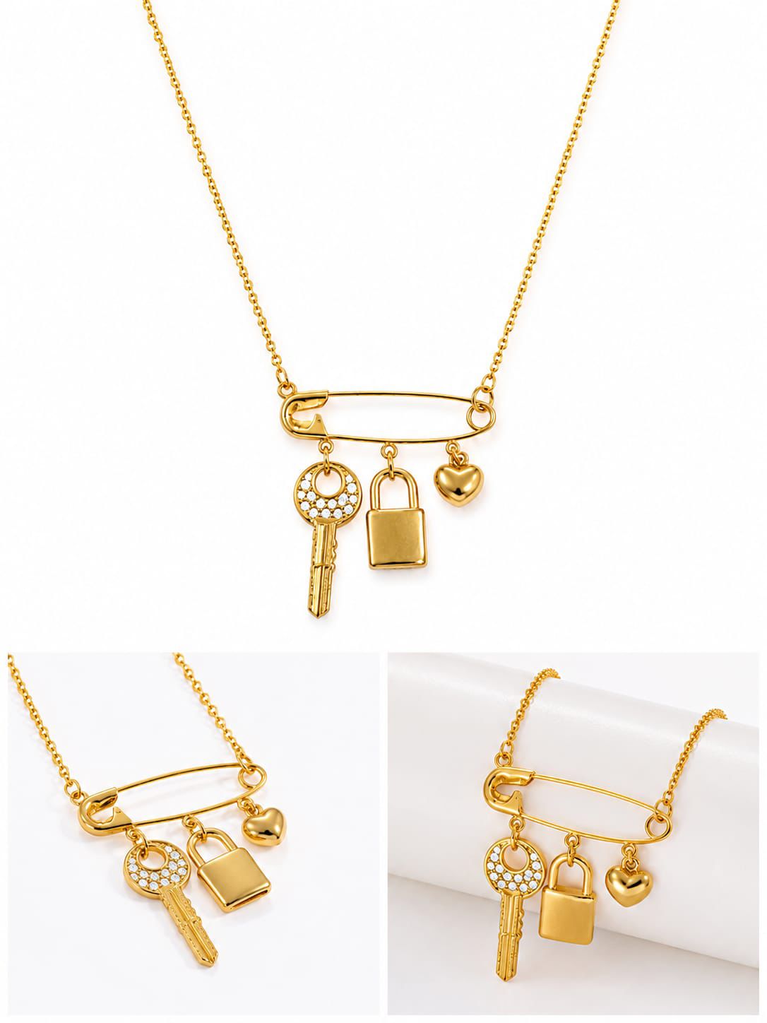 Heart locks necklace