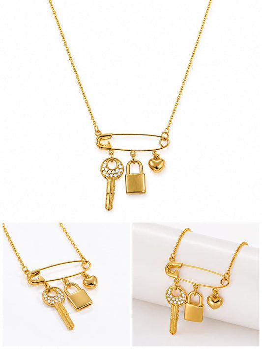 Heart locks necklace