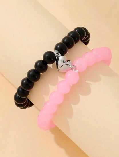 Soulmate Heart Couple Hand-Made Bracelets Set