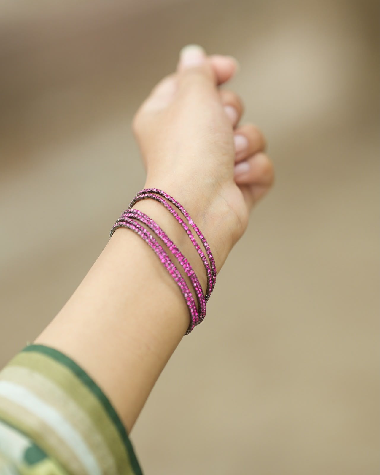 Crystal Wrap Bracelet – Gold Plated Multicolor Rhinestone Bracelet