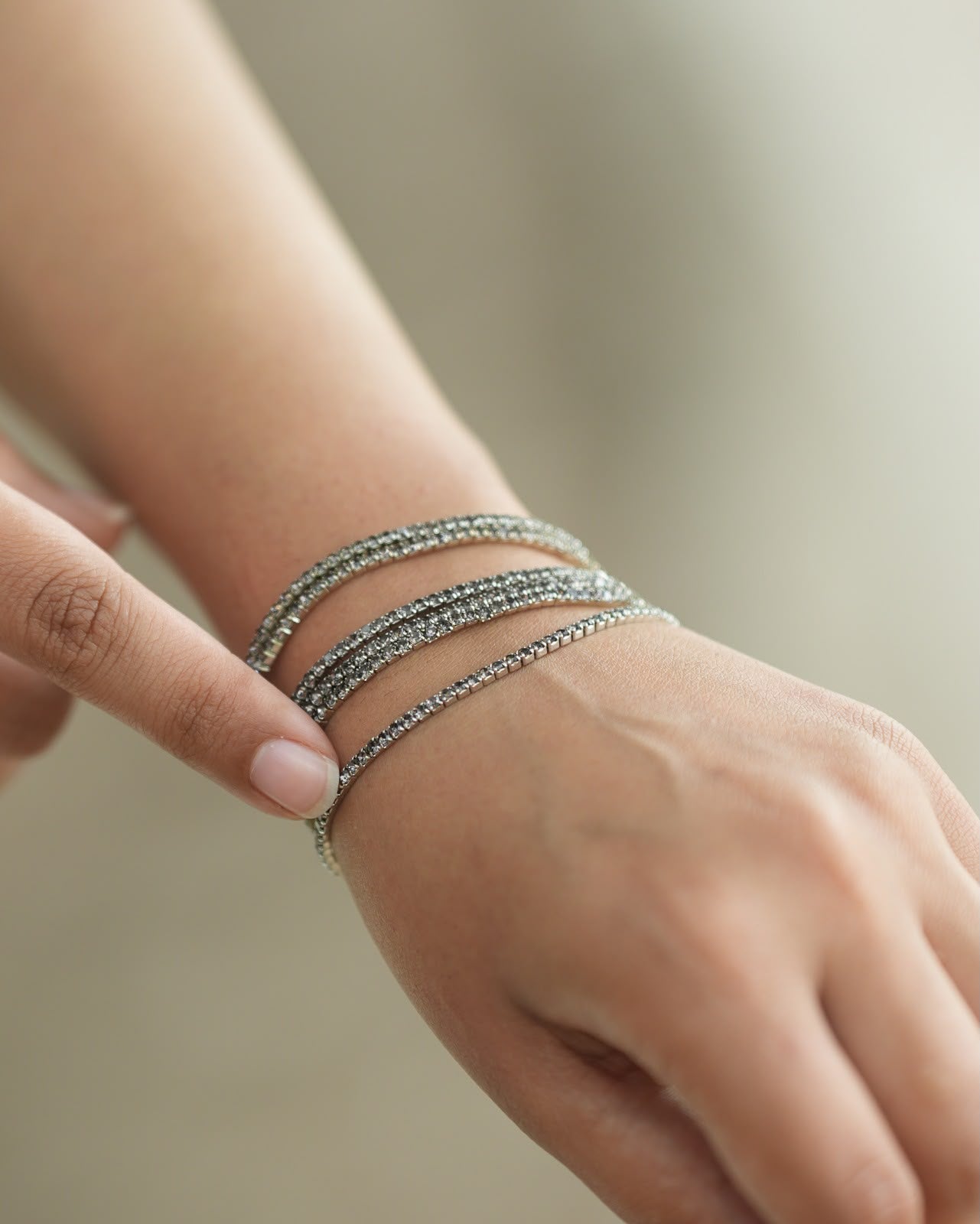Crystal Wrap Bracelet – Gold Plated Multicolor Rhinestone Bracelet