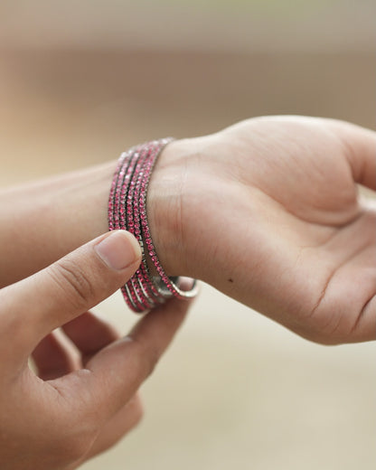 Crystal Wrap Bracelet – Gold Plated Multicolor Rhinestone Bracelet