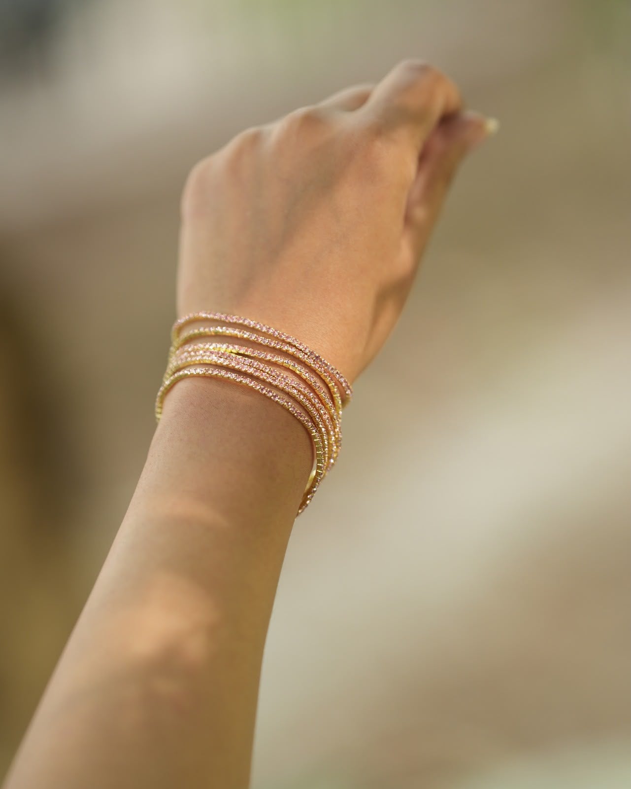 Crystal Wrap Bracelet – Gold Plated Multicolor Rhinestone Bracelet