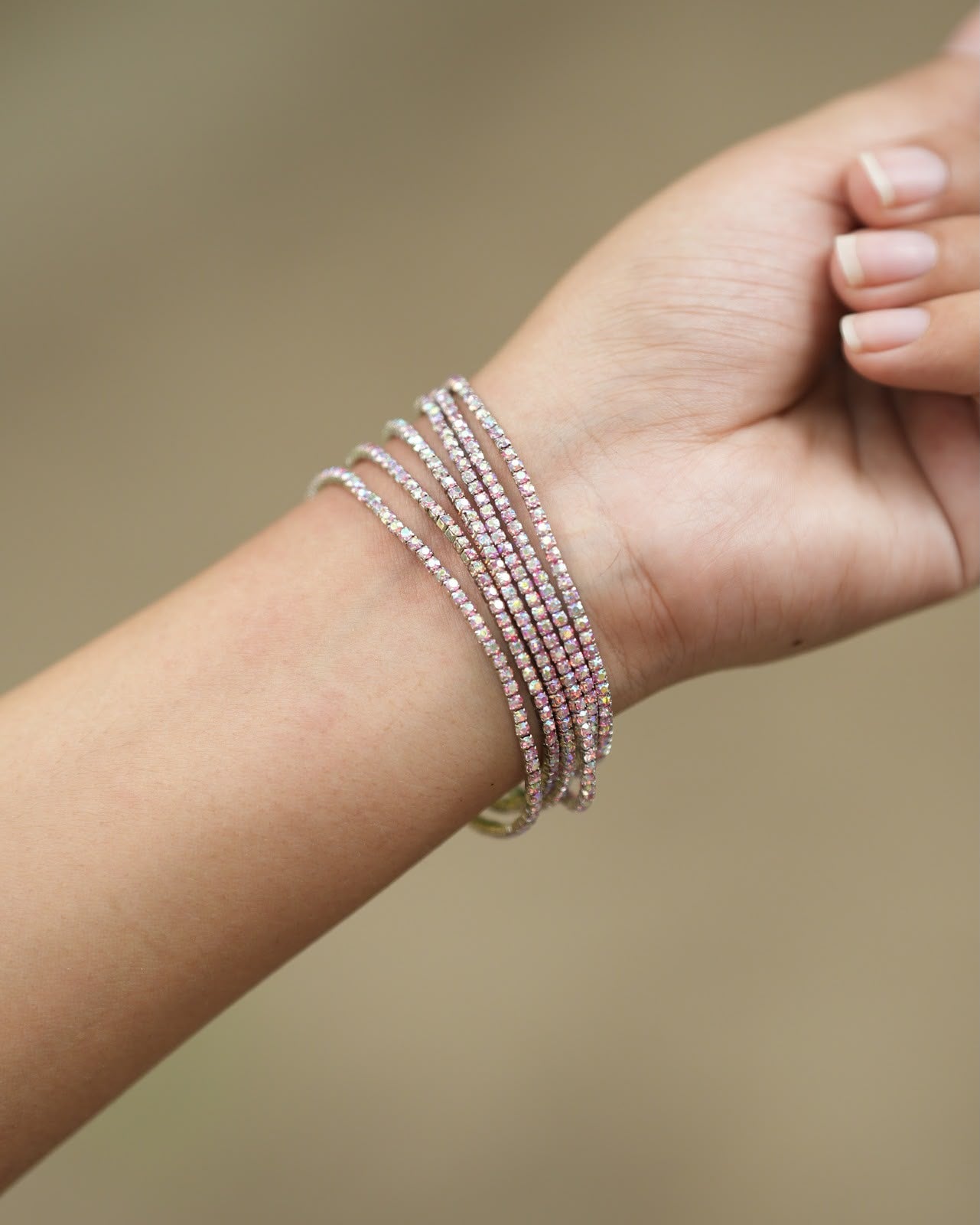 Crystal Wrap Bracelet – Gold Plated Multicolor Rhinestone Bracelet