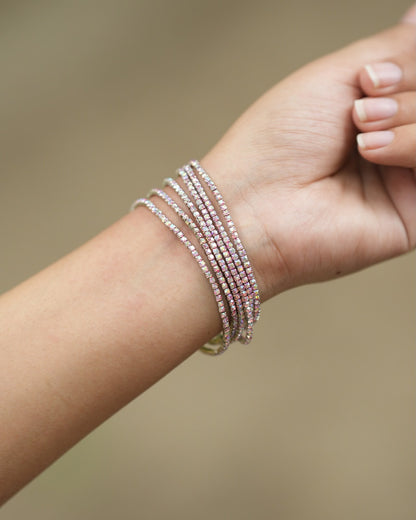 Crystal Wrap Bracelet – Gold Plated Multicolor Rhinestone Bracelet