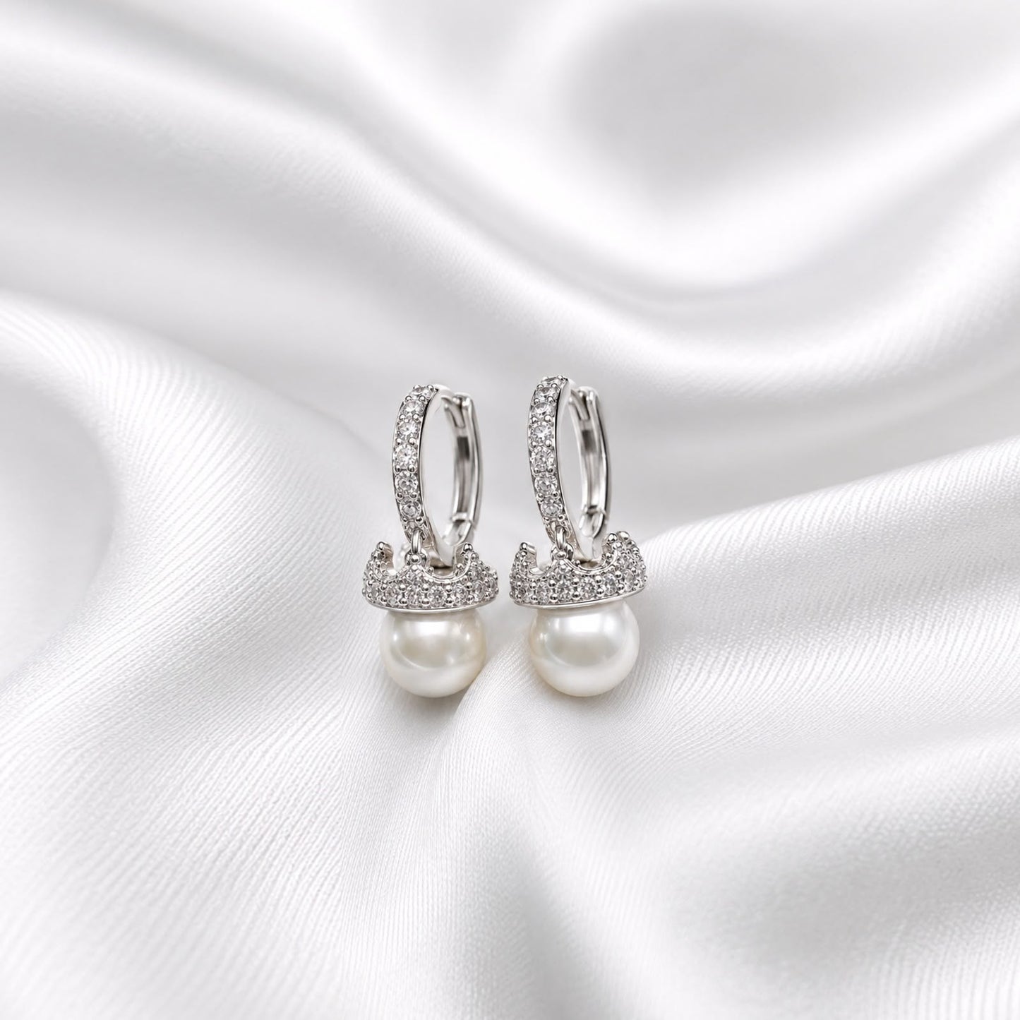 Pearl Halo Hoops