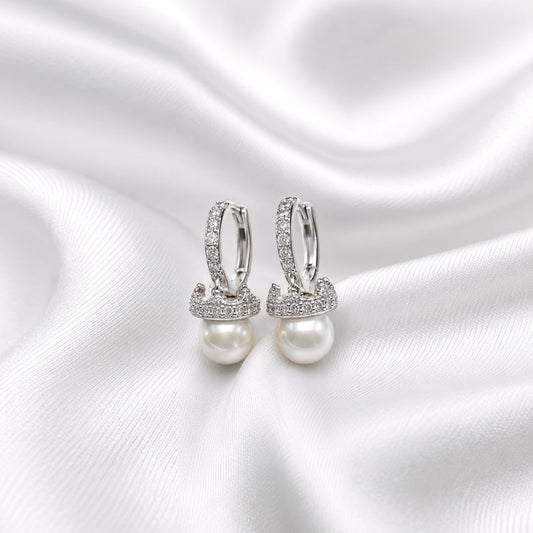 Pearl Halo Hoops