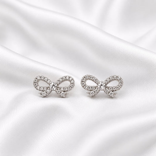 Crystal Bow Stud