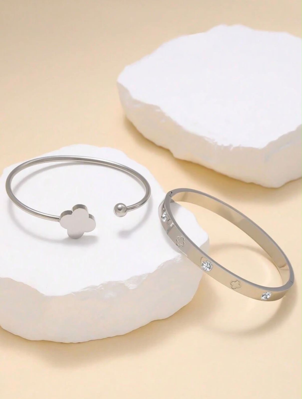 Clover Crystal Cuff