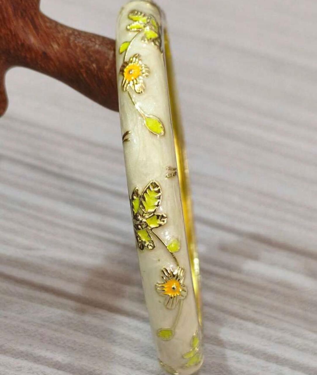Lemon Bloom Enamel Bangle