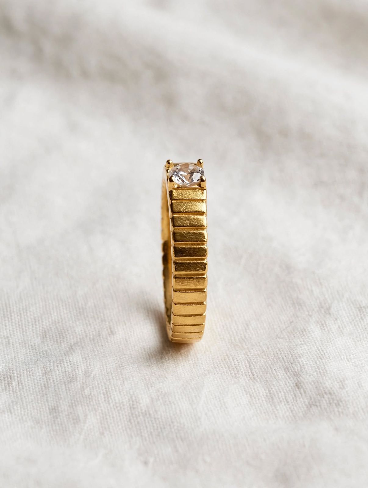 Solara Solitaire Gold Ring