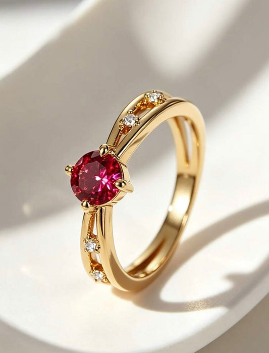 Rouge Éclat Crystal Ring