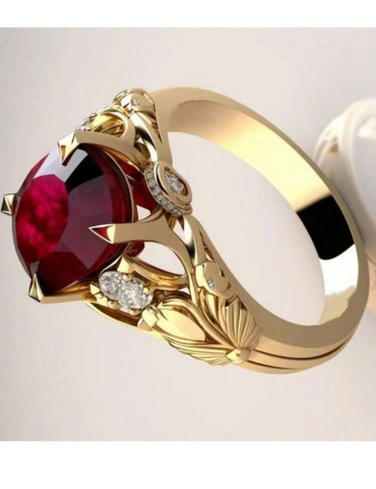 Regal Ruby Crown Ring