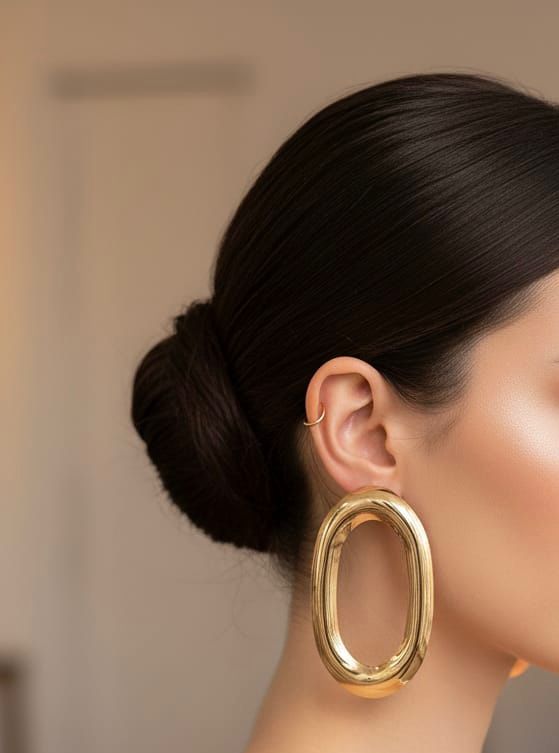 Statement Oval Hoop Earrings