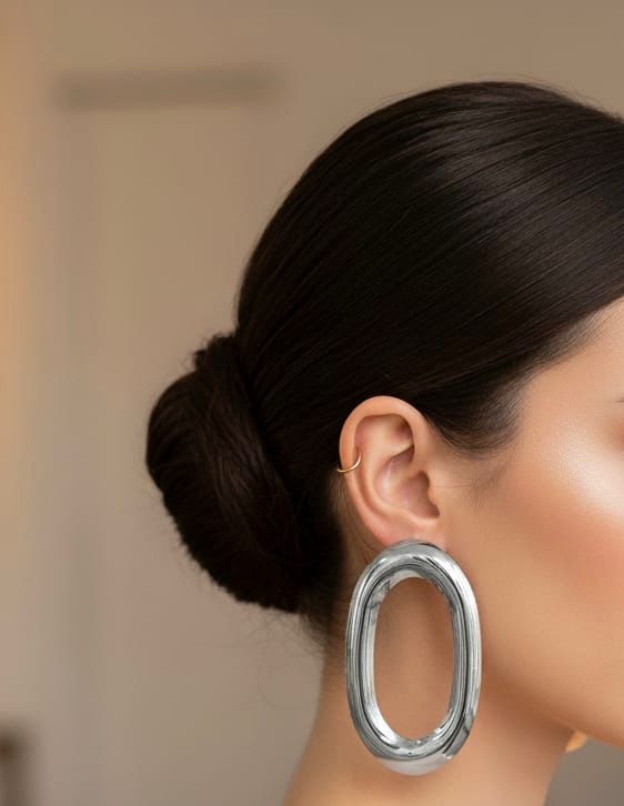 Statement Oval Hoop Earrings