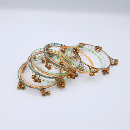 Traditional Raindrop Bangles & Ghungru Kara Set