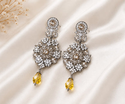 Champagne Shimmer Party Earrings