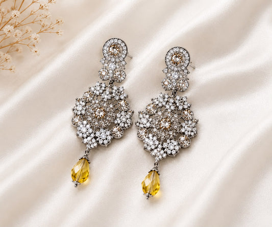 Champagne Shimmer Party Earrings