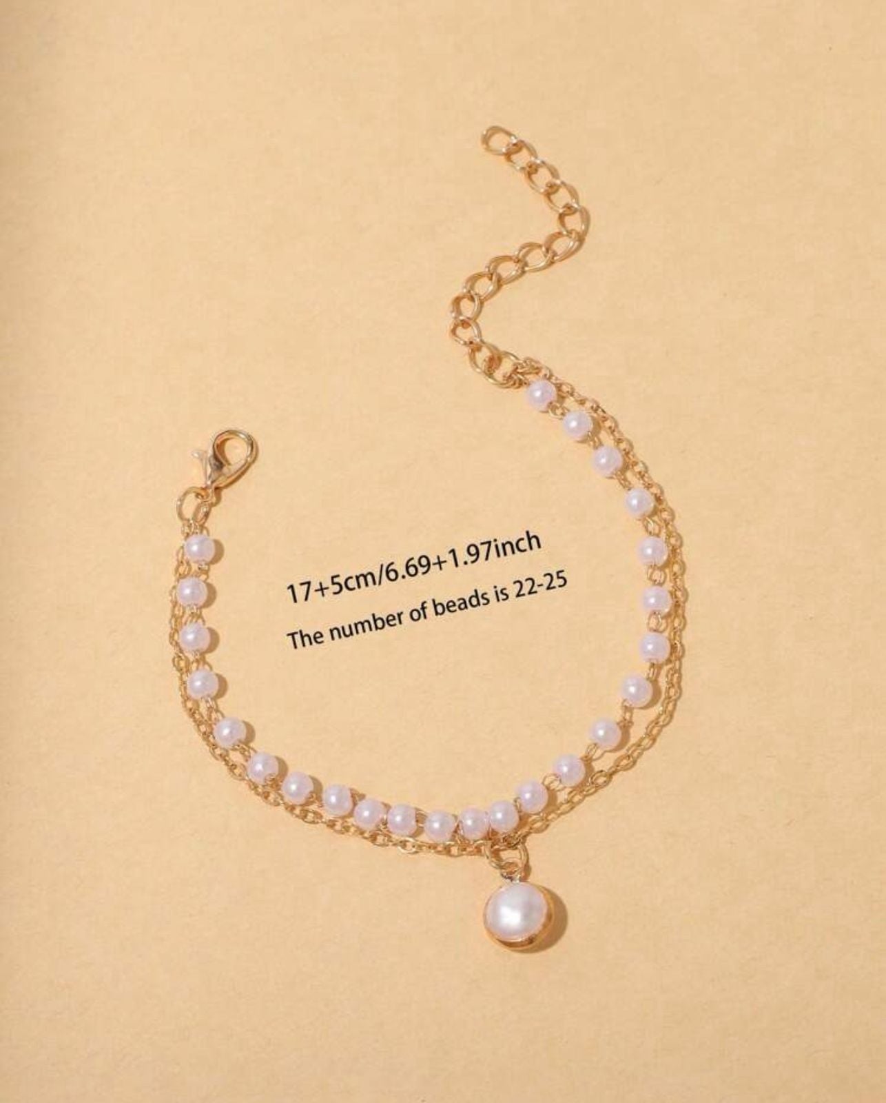 Faux Pearl Decor Bracelet image 2