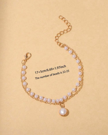 Faux Pearl Decor Bracelet image 2