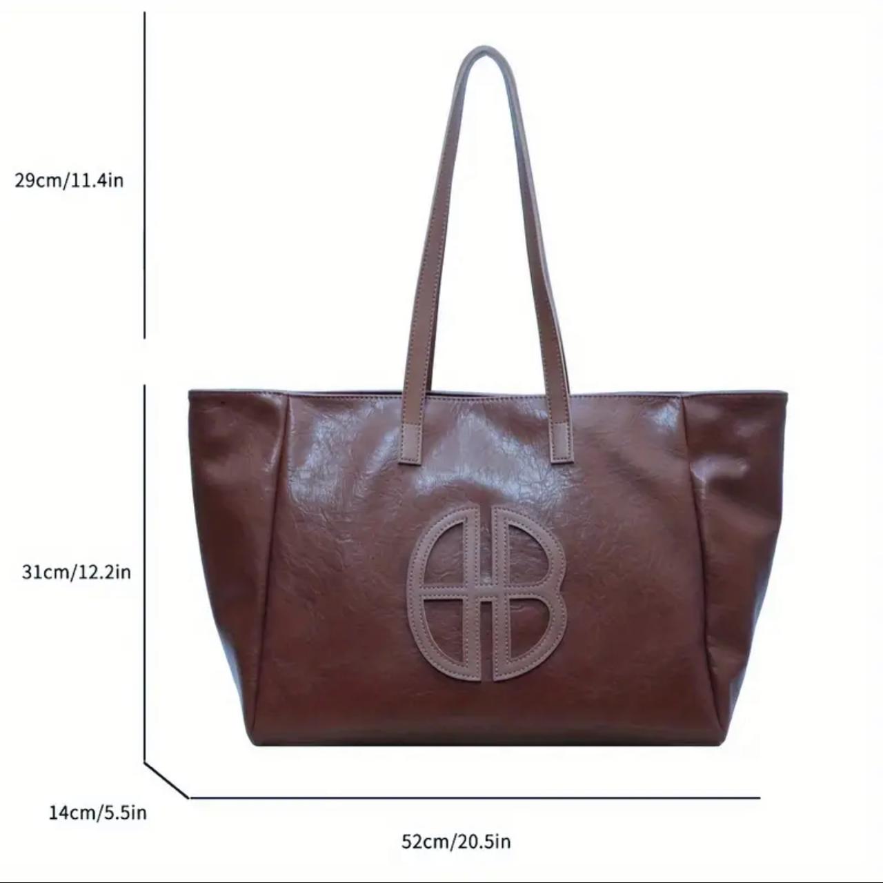 Elegant Large Capacity Faux Leather Tote Bag image 4