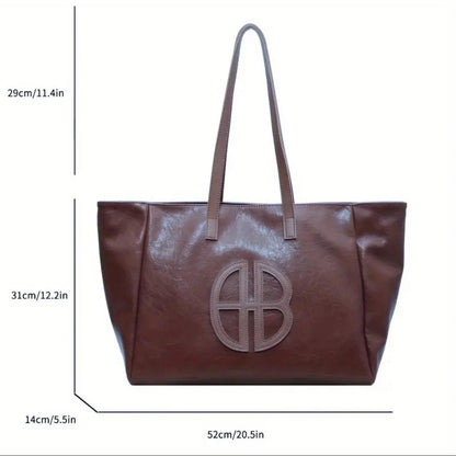 Elegant Large Capacity Faux Leather Tote Bag image 4