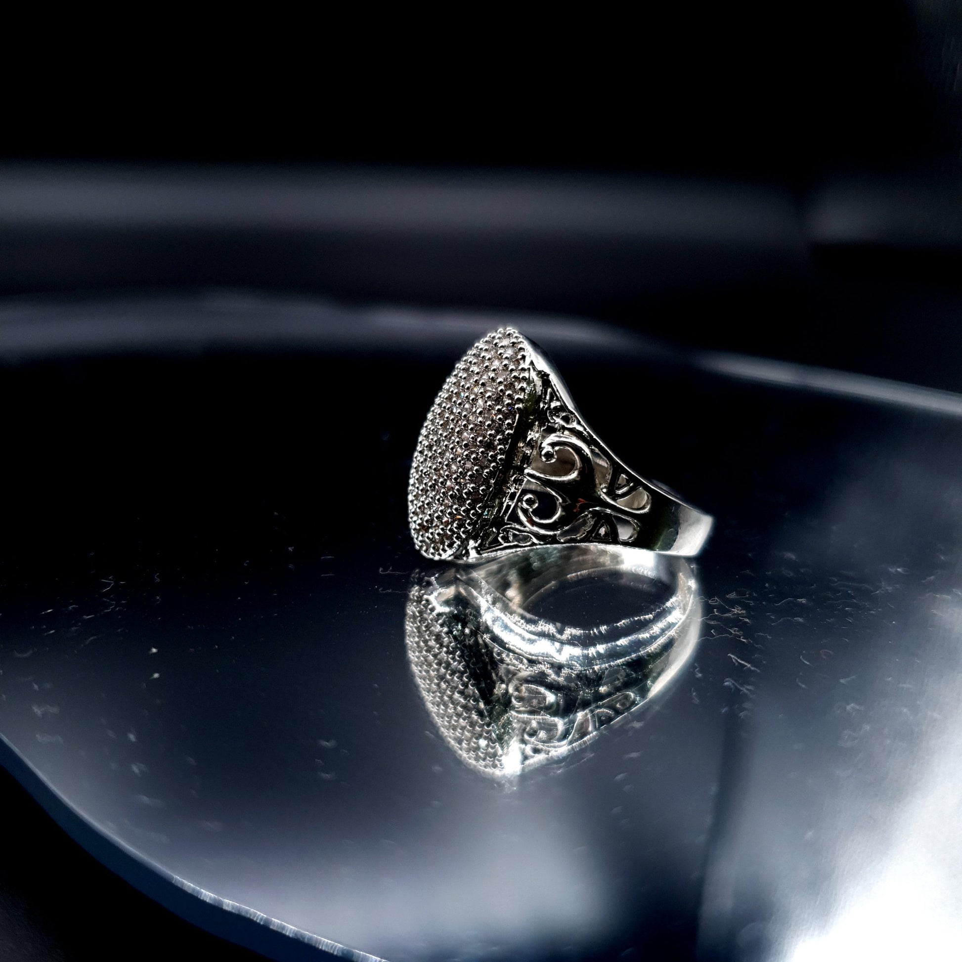 SILVER ZARQAN FANCY RING image 3
