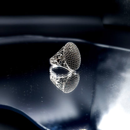 SILVER ZARQAN FANCY RING image 2