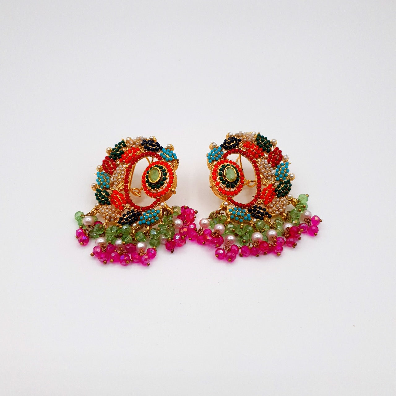 PARTY WEAR MULTI COLOUR FANCY EARRING image 3