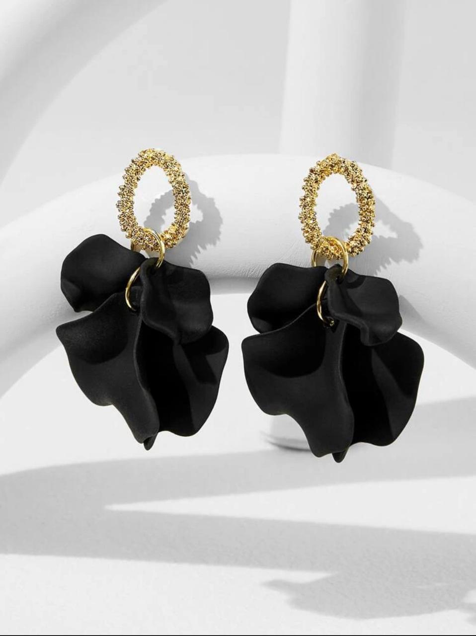 Petal Drop Earrings, featuring a delicate and elegant design inspired by nature's beauty image 4