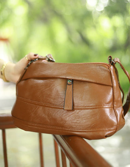 Genuine Leather Crossbody Stylish Large Capacity Shoulder Bag for Women image 12
