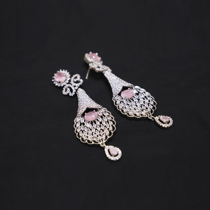 PEACOCK DESIGN - PARTY WEAR (SILVER GREEN &amp; SILVER PINK) image 2