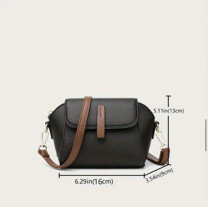 Stylish Women's Mini Crossbody Bag - Elegant Two-Tone Shoulder Purse with Adjustable Strap image 5